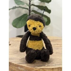 Jellycat Bashful Bumble Bee Retired 8” Small Plush Stuffie Brown Yellow
